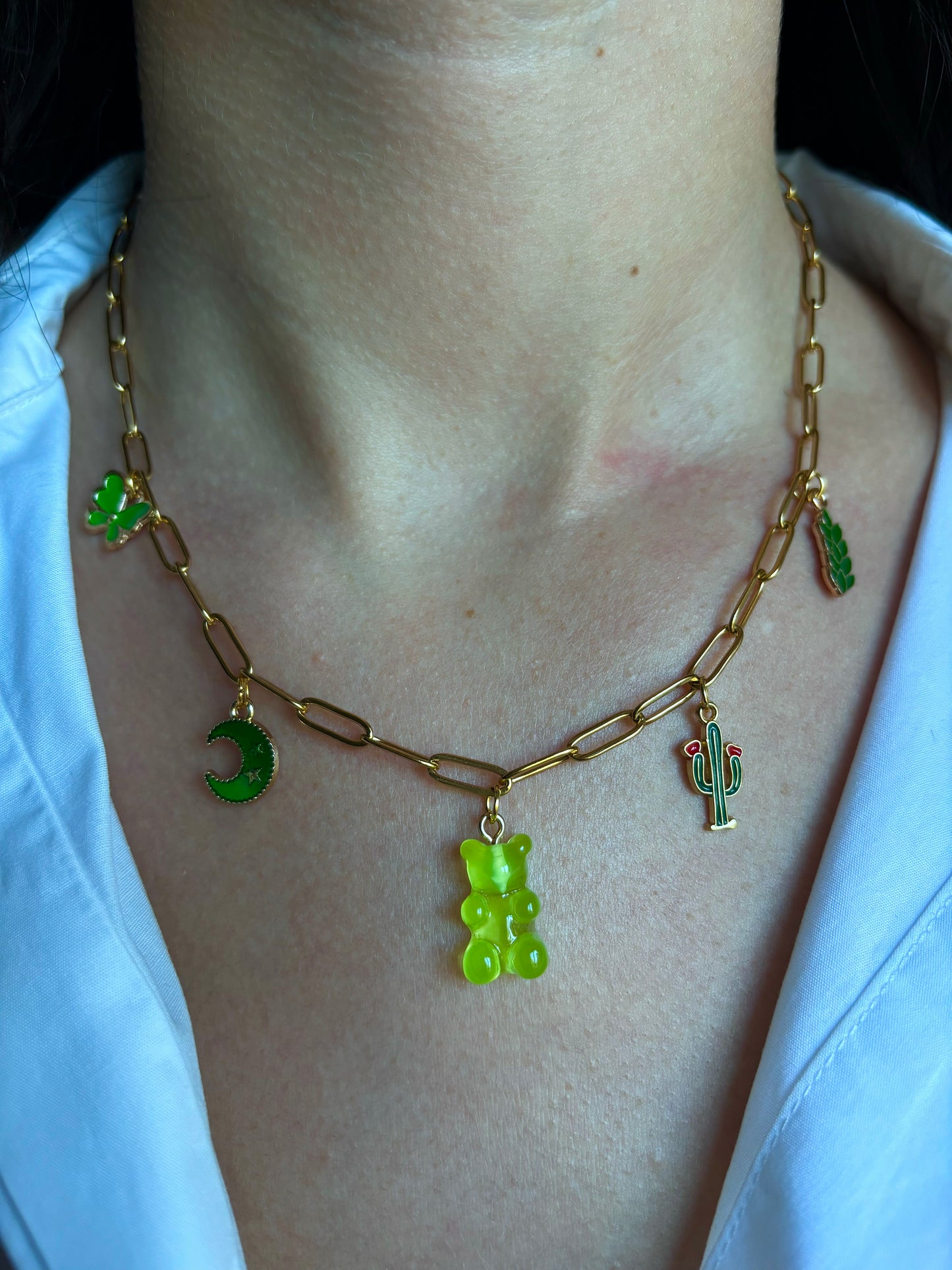 Collier en charms "GREEN"