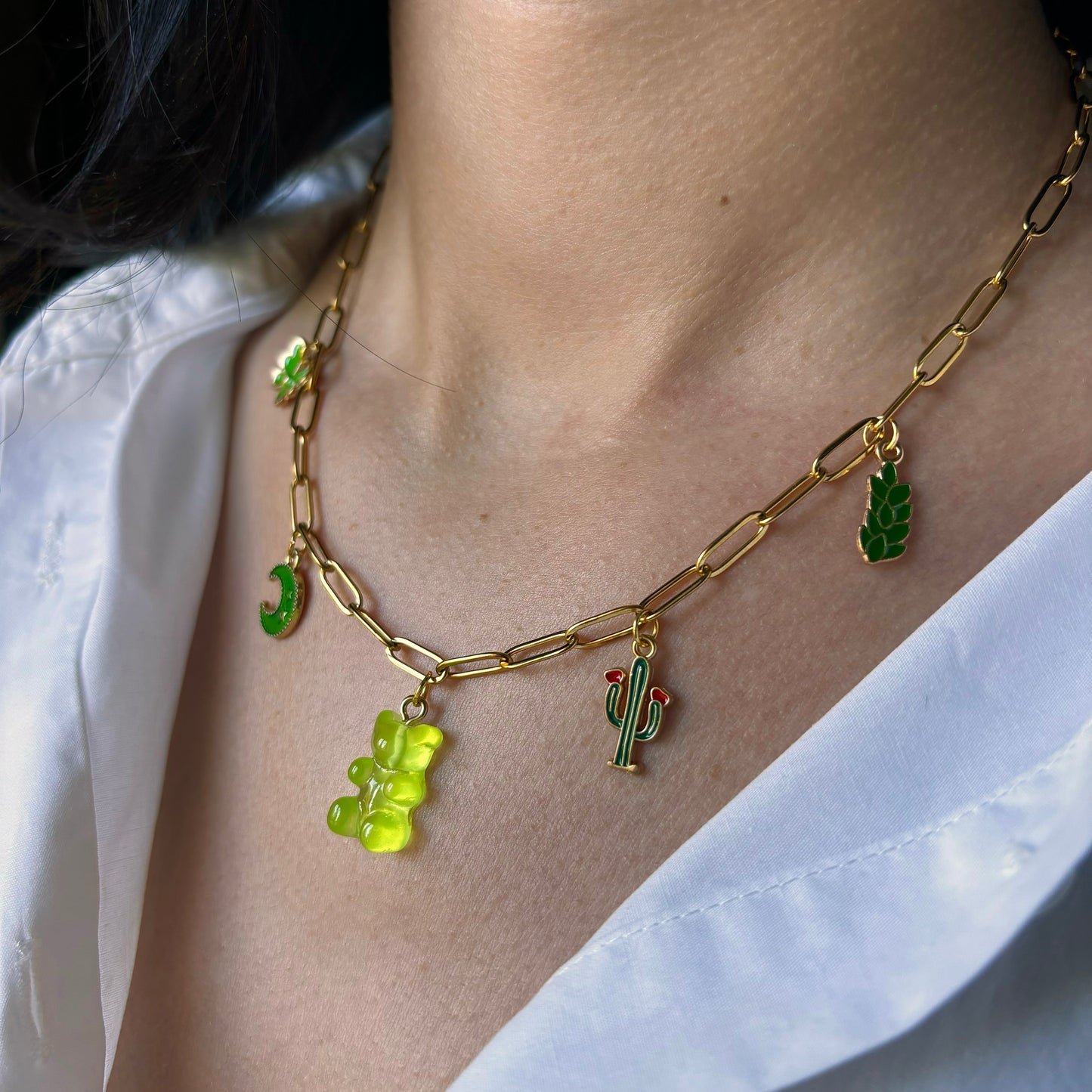 Collier en charms "GREEN"