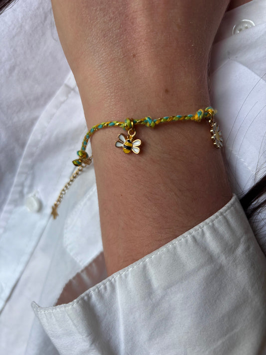 Bracelet Charms en Cordon Tréssé "GAÏA"