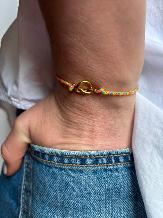 Bracelet Charms en Cordon Tréssé "NAHIA"